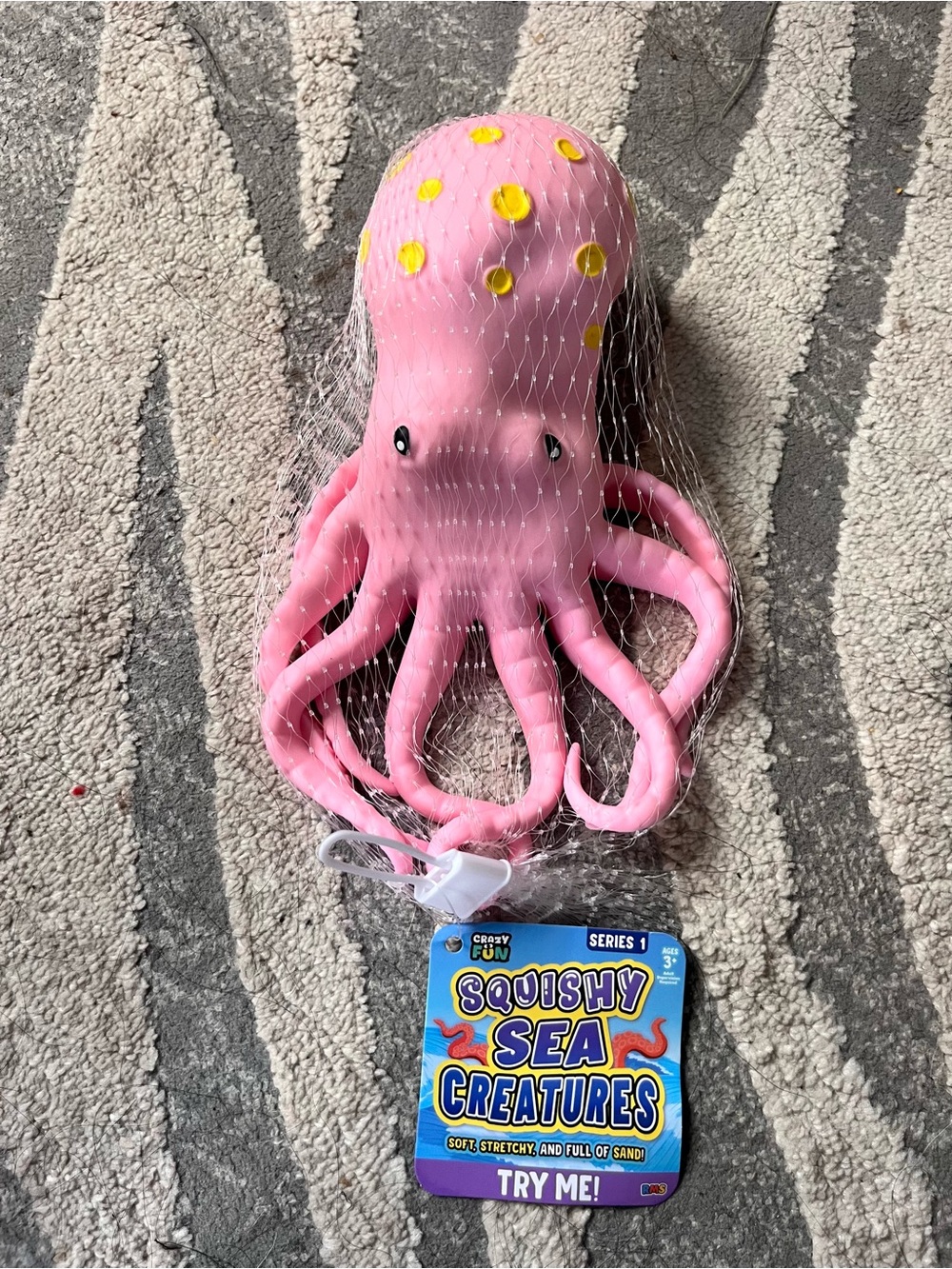 New with tags TikTok viral crazy fun RMS squishy sea creature pink octopus